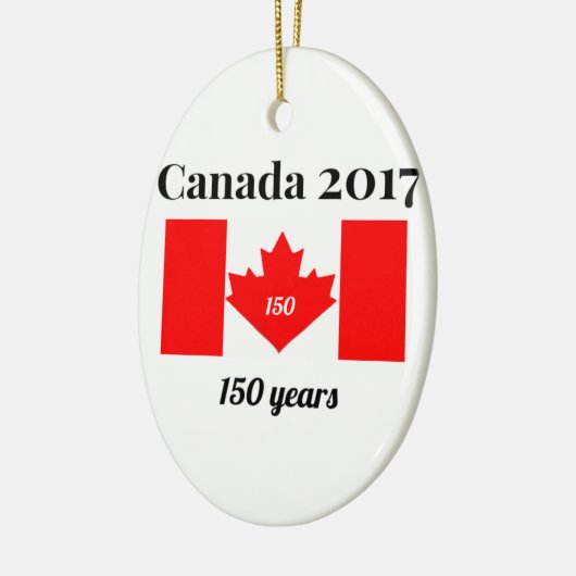 Canada 150 in 2017 Heart Flag Keramisch Ornament (Links)