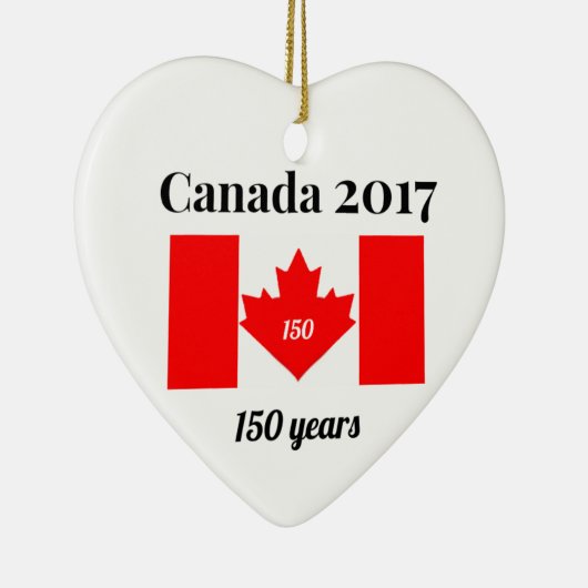 Canada 150 in 2017 Heart Flag Keramisch Ornament (Rechts)