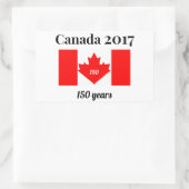 Canada 150 in 2017 Heart Flag Rechthoekige Sticker (Tas)