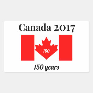 Canada 150 in 2017 Heart Flag Rechthoekige Sticker