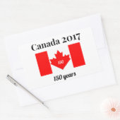 Canada 150 in 2017 Heart Flag Rechthoekige Sticker (Envelop)