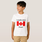 Canada 150 in 2017 Heart Flag T-shirt (Voorkant volledig)