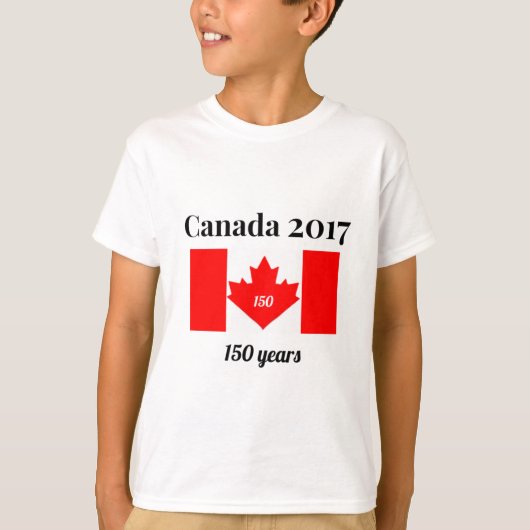 Canada 150 in 2017 Heart Flag T-shirt (Voorkant)