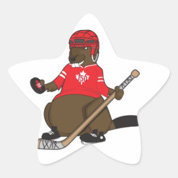 Canada 150 in 2017 Hockey Beaver Ster Sticker