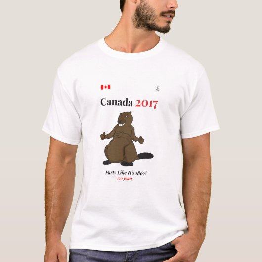 Canada 150 in 2017 Partij 1867 T-shirt (Voorkant)