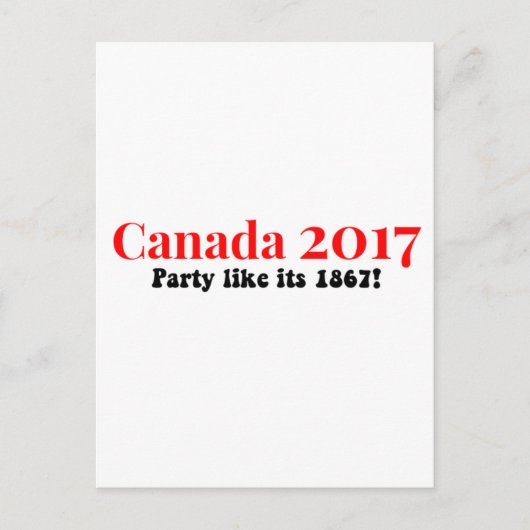 Canada 150 in 2017 partij als 1867 briefkaart (Voorkant)