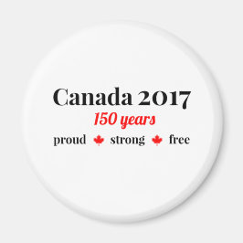 Canada 150 in 2017 Trots en Gratis Magneet