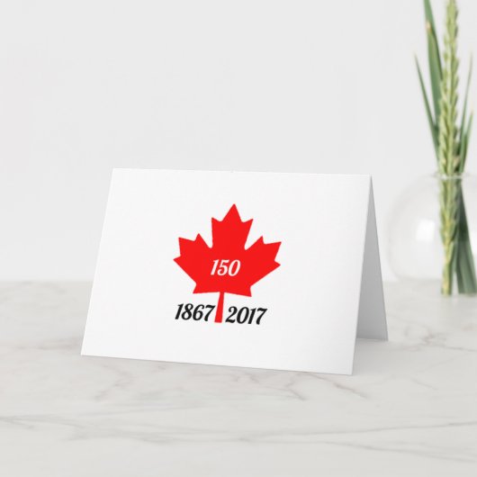 Canada 150 in de esdoornblad van 2017 kaart (Voorkant)