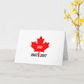 Canada 150 in de esdoornblad van 2017 kaart (Gele Bloem)