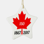 Canada 150 in de esdoornblad van 2017 keramisch ornament (Rechts)