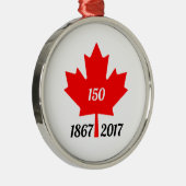 Canada 150 in de esdoornblad van 2017 metalen ornament (Rechts)