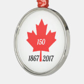 Canada 150 in de esdoornblad van 2017 metalen ornament (Links)