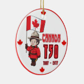 Canada 150 jaar Jubileum Keramisch Ornament (Rechts)
