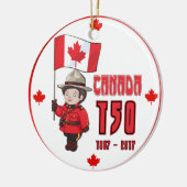 Canada 150 jaar Jubileum Keramisch Ornament (Links)