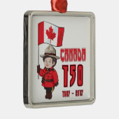 Canada 150 jaar Jubileum Metalen Ornament (Rechts)
