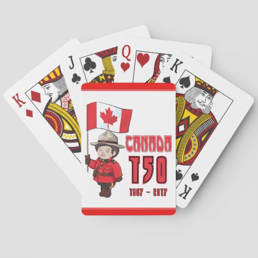Canada 150 jaar Jubileum Speelkaarten (Achterkant)