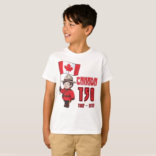 Canada 150 jaar Jubileum T-shirt (Voorkant volledig)