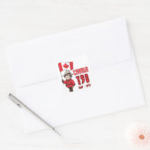 Canada 150 jaar Jubileum Vierkante Sticker (Envelop)