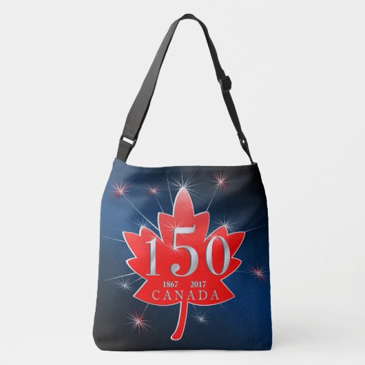 Canada 150-jarige feestdag crossbody tas (Achterkant)