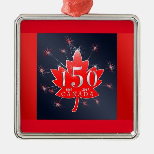 Canada 150-jarige feestdag metalen ornament (Voorkant)
