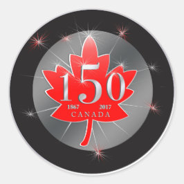 Canada 150-jarige feestdag ronde sticker