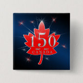 Canada 150-jarige feestdag vierkante button 5,1 cm (Voorkant)
