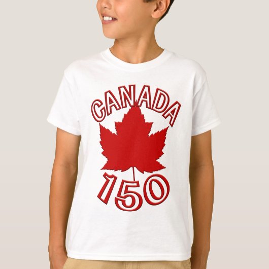 Canada 150 Kind T-shirts Canada 150 Shirten (Voorkant)