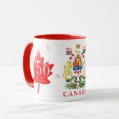 Canada 150 Maple Leaf Fireworks Coat of Arms Mok (Voorkant links)