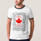 Canada 150e Man T-shirt met zwarte rand (Voorkant)