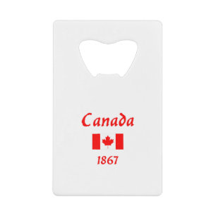 Canada 1867 Old Balthazar Font Flag Dark Color Creditkaart Flessenopener