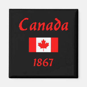 Canada 1867 Old Balthazar Font Flag Dark Color Magneet