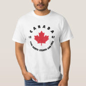 Canada 1867 Ware Noord Sterk en vrij T-shirt (Voorkant)