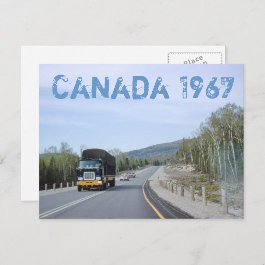 Canada 1962 Road Trip Briefkaart (Voorkant / Achterkant)