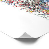 " Canada: 1963 Central Canada - gedetailleerd MAP  Poster (Hoek)