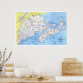 "Canada: 1975 Maine with the Maritime Provinces Poster (Keuken)