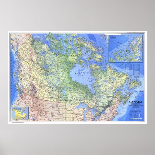 "Canada: 1985 - Gedetailleerde kaart ... Poster (Voorkant)