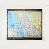 "Canada: 1992/cadeau - kaart van British Columbia  Wandkleed (Voorkant (horizontaal))