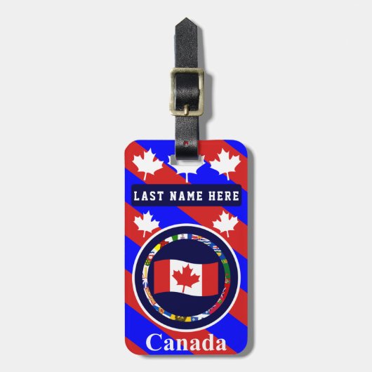 Canada 1 Bagagelabel (voeg je adres toe op de acht (Voorkant verticaal)