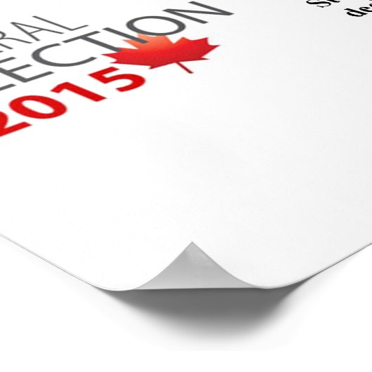 Canada 2015 Poster verkiezingen (Hoek)