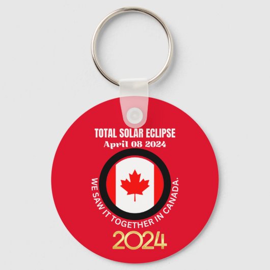 Canada 2024 TOTALE ZONSVERDUISTERING 04.08.2024 Sleutelhanger (Voorkant)