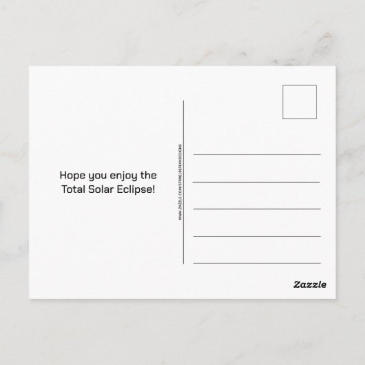 Canada 2024 TOTALE ZONSVERDUISTERING Briefkaart (Achterkant)