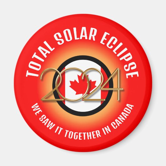 Canada 2024 TOTALE ZONSVERDUISTERING Magneet (Voorkant)