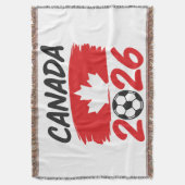 Canada 2026 Soccer Fan Design with Maple Leaf Deken (Voorkant Verticaal)
