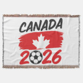 Canada 2026 Soccer Fan Design with Maple Leaf Deken (Voorkant)