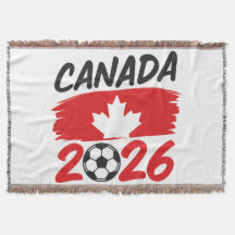 Canada 2026 Soccer Fan Design with Maple Leaf