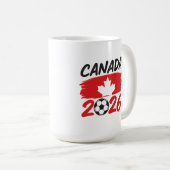 Canada 2026 Soccer Fan Design with Maple Leaf Koffiemok (Voorkant rechts)