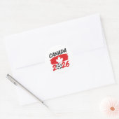 Canada 2026 Soccer Fan Design with Maple Leaf Ronde Sticker (Envelop)