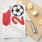 Canada 2026 Soccer Fan Design with Maple Leaf Theedoek (Quarter Fold)