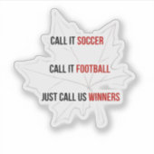 Canada 2026 Voetbal Winnaars Hoed Sticker (Voorkant)