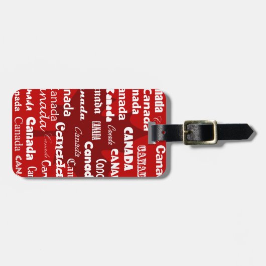 Canada 2 Bagagelabel Red (voeg uw contactgegevens  (Voorkant horizontaal)